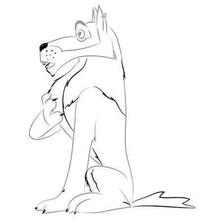 Волк раскраска для детей