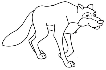 Волк раскраска для детей