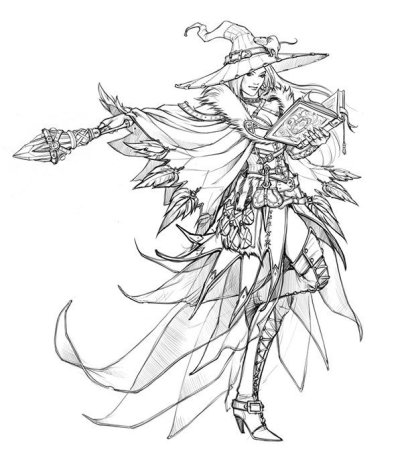 Раскраски аниме фэнтези