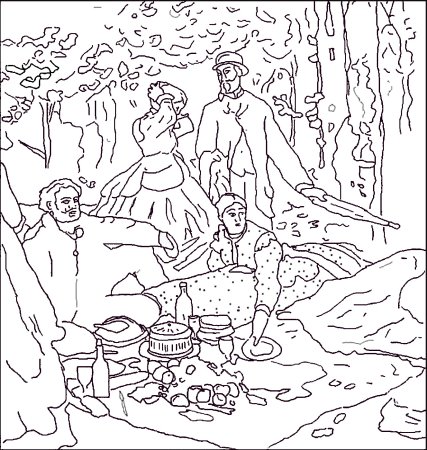 Раскраска картины художников