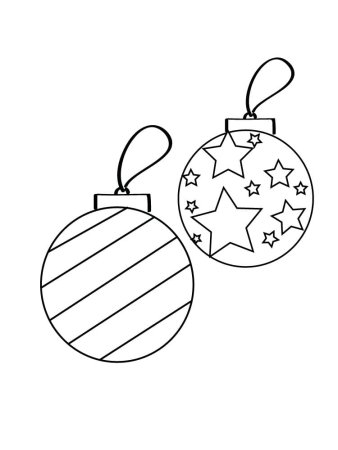 Новогодний шар раскраска