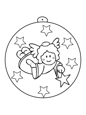 Раскраска новогодние игрушки