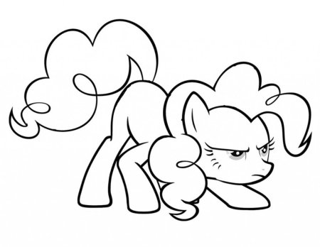 Разукрашка пони Пинки Пай