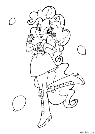Раскраска Пинки Пай и Рарити