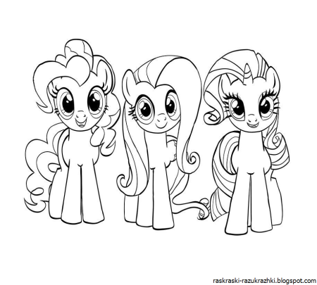 Лошадка Пинки Пай раскраска