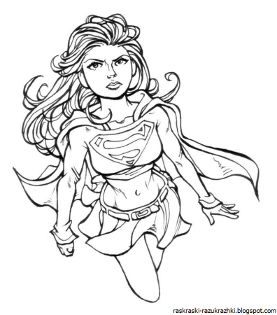 Супермен раскраска