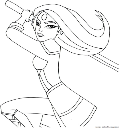 Вандер Вумен раскраска