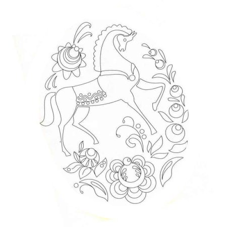 Городец раскраска