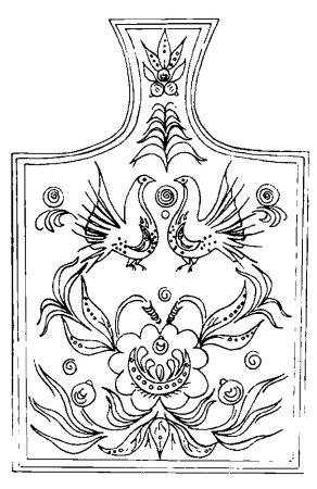 Городецкая раскраска