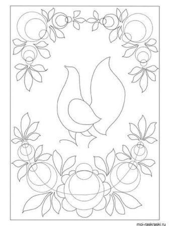 Раскраска "Борецкая роспись"