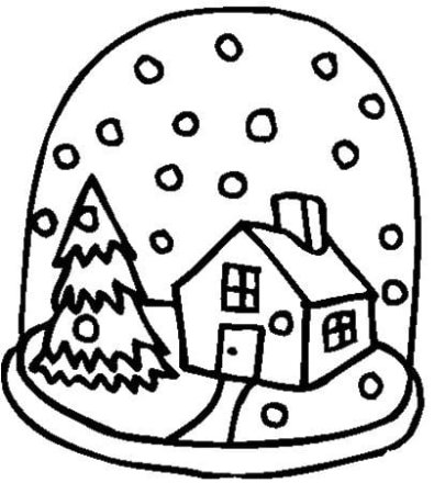 Домик с елочкой раскраска