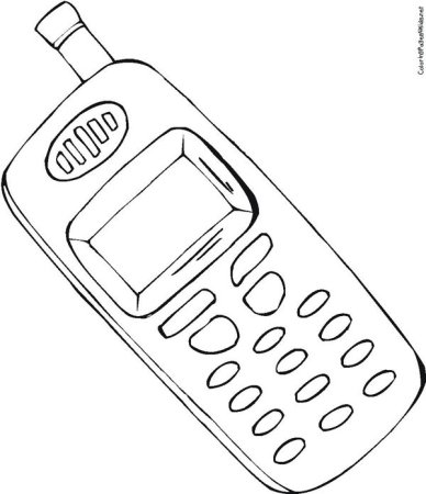 Трафарет телефона для детей