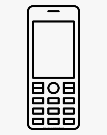 Раскраска мобильный телефон для детей