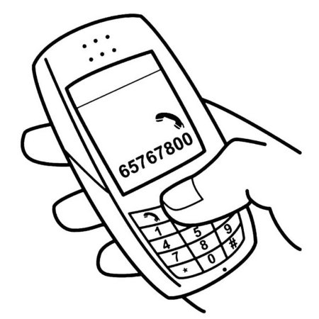 Раскраска тeлeфон