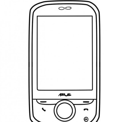 Мобильный телефон раскраска