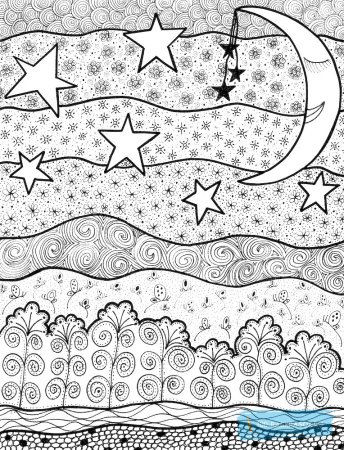 Звездное небо карандашом