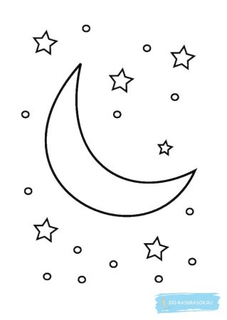 Карта звездного неба раскраска для детей