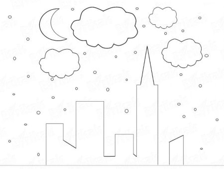 Звездное небо раскраска