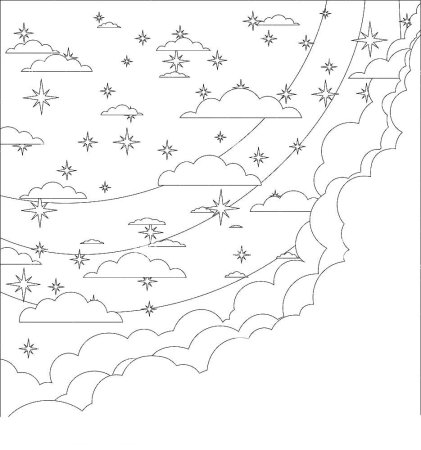 Ночь раскраска для детей