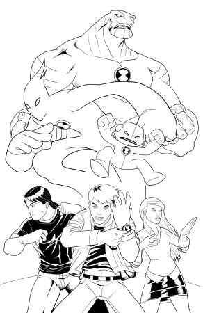 Герои джитсу раскраска