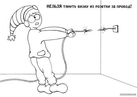 Раскраска электричество для детей