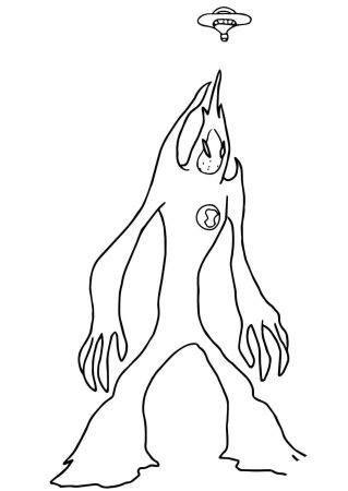 Раскраски Бен 10 инопланетная сверхсила Бен