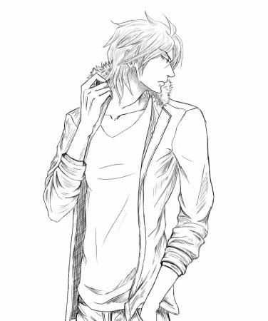 Раскраска парень