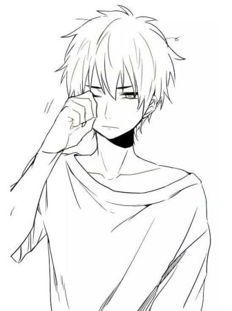 Разукрашки аниме мальчики