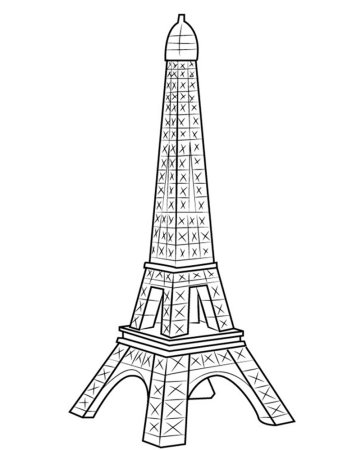Башня раскраска для малышей