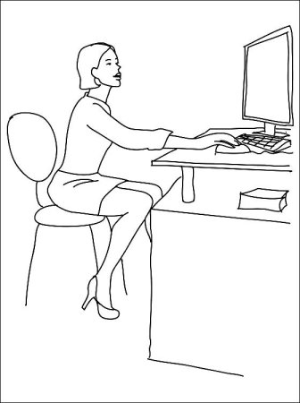 Профессия секретарь раскраска