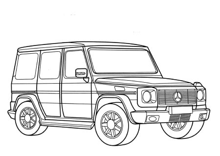 Mercedes Benz g63 AMG раскраска