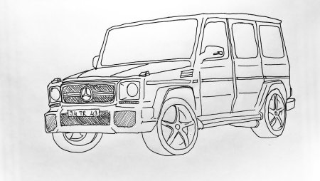 Раскраска Мерседес Гелик g63