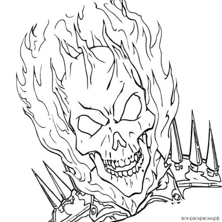 Раскраска лего Призрачный гонщик