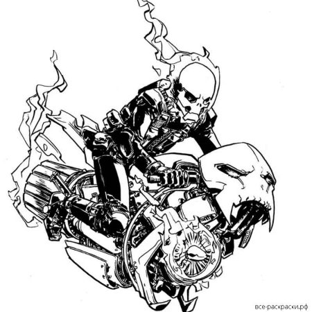 Призрачный гонщик разукрашку