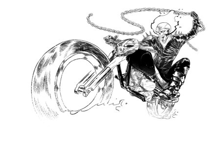 Призрачный гонщик рисунок карандашом