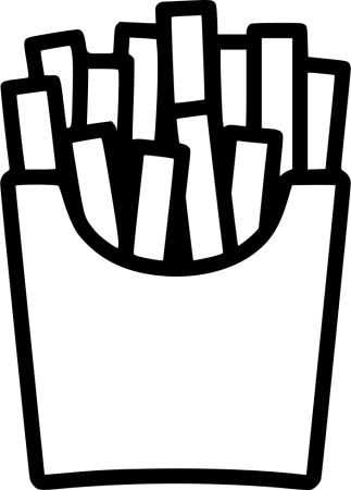 Картошка фри для срисовки