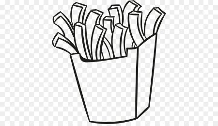 Раскраска картошка фри