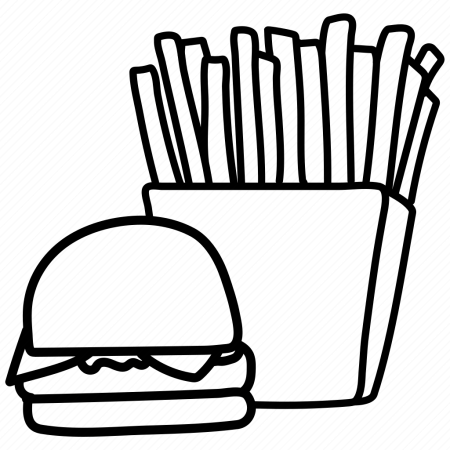 Картошка фри раскраска для детей