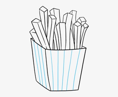 Картошка фри трафарет