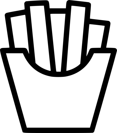 Картофель фри раскраска