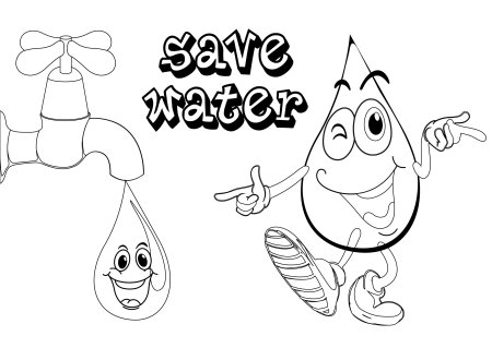 Загрязнение воды раскраска