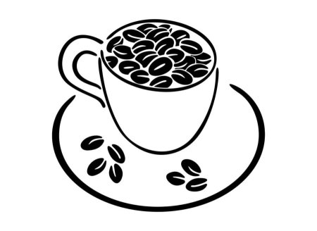 Кружка кофе раскраска