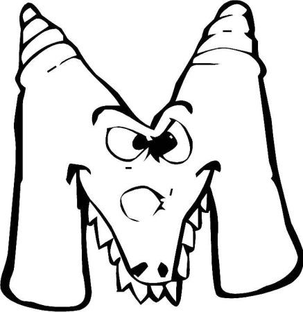 Смешные буквы для раскрашивания