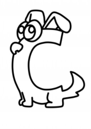 Веселые буквы для раскрашивания