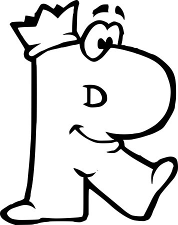 Смешные буквы для раскрашивания