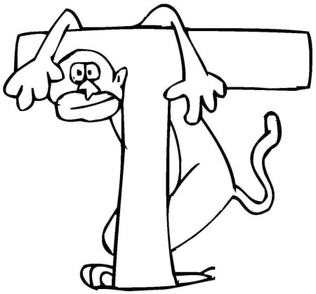 Забавные буквы для раскрашивания