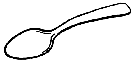 Ложка раскраска для детей