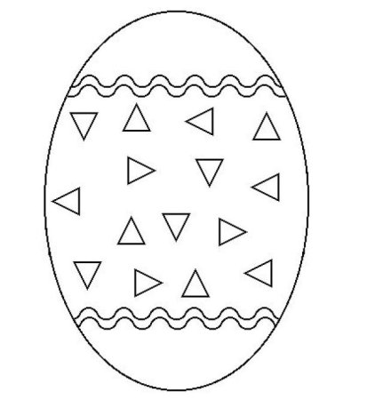 Пасхальное яйцо раскраска для детей