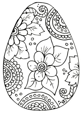 Пасхальное яйцо раскраска для детей