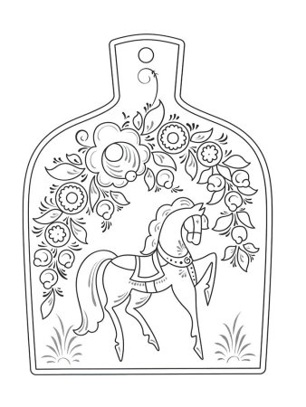 Народные промыслы. Раскраска